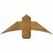 Ekena Millwork Bellingham Rough Sawn Timber Gable Bracket, Western Red Cedar, 36"W x 13"H x 6"D x 6"F, 9/12 Pitch GBW036X13X0606BEL00RWR - alternate 1